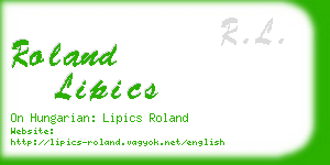 roland lipics business card